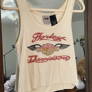 Vintage Harley Davidson cropped tank